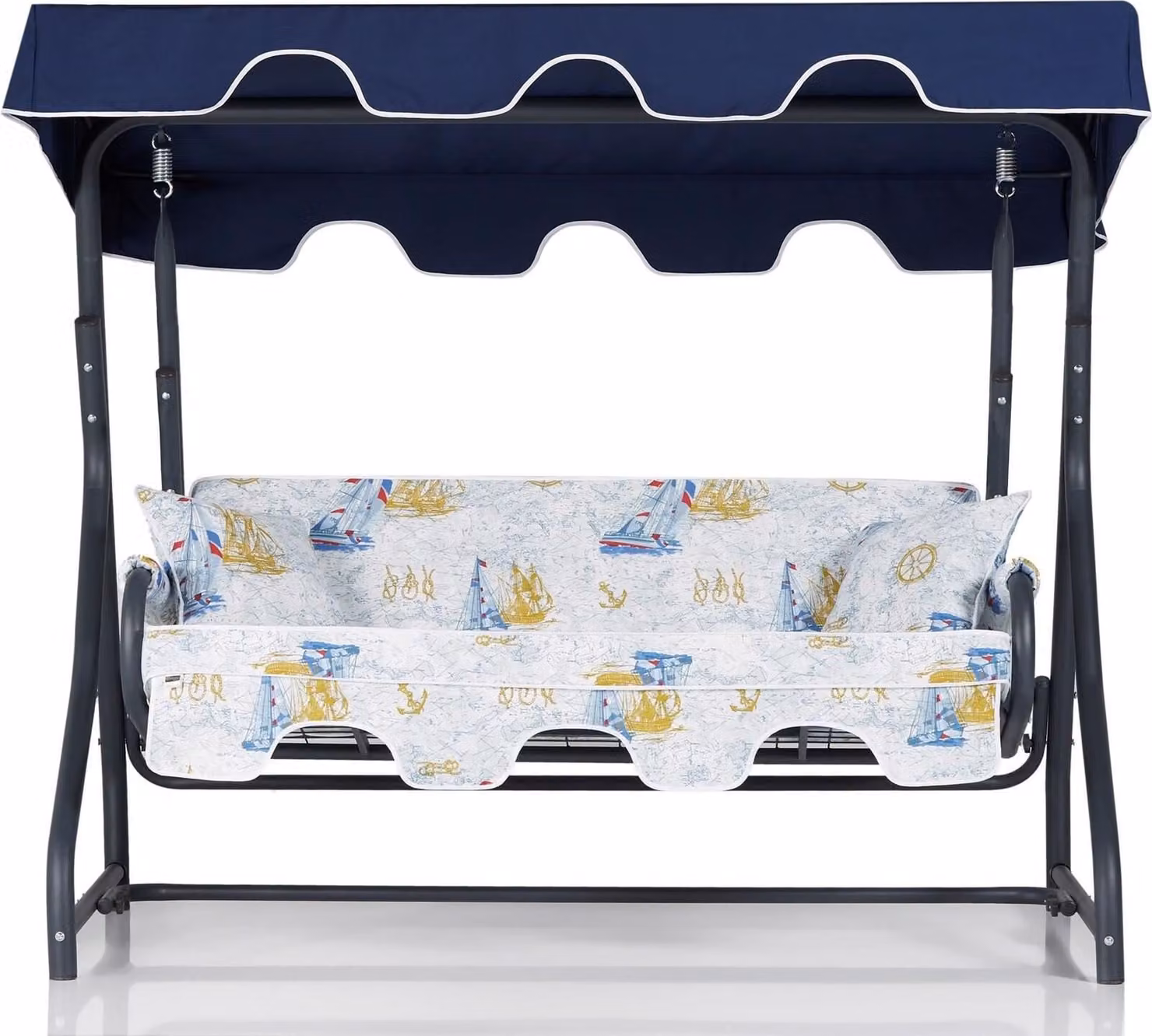 Skye Decor, Ruta, dondolo a tre posti da giardino, multicolore, 100% POLIESTERE, 200 x 110 x 170 cm