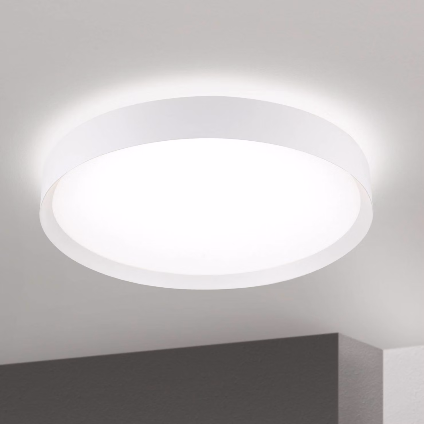 ORION Plafoniera soffitto VARIO, dimmerabile, Bianco / Opale, Soggiorno / Sala da pranzo, Metallo, Moderno, Plafoniera