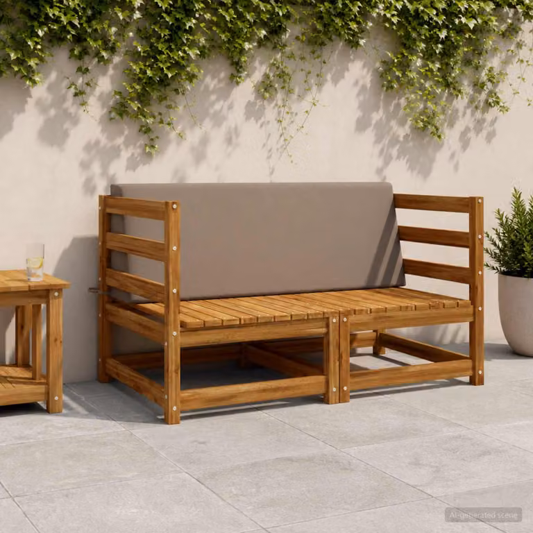 vidaXL Cuscino schienale SOEST in poliestere, colore beige/grigio, L 120 x H 20 cm