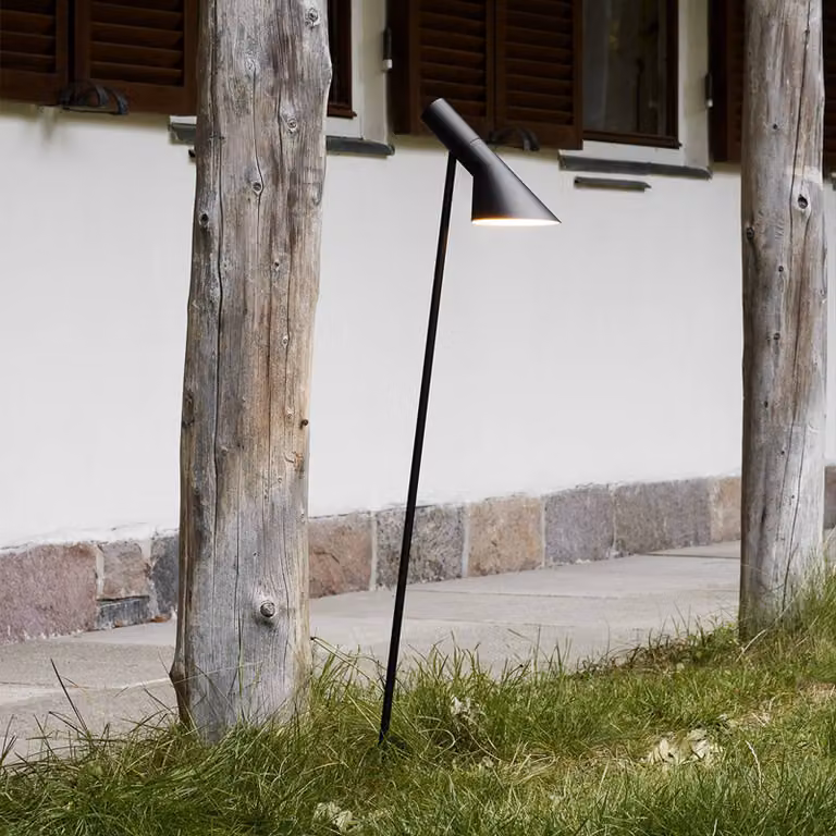 Louis Poulsen Lampioncino da giardino AJ Garden, Nero, Acciaio Inox, Design, Lampada LED da esterni