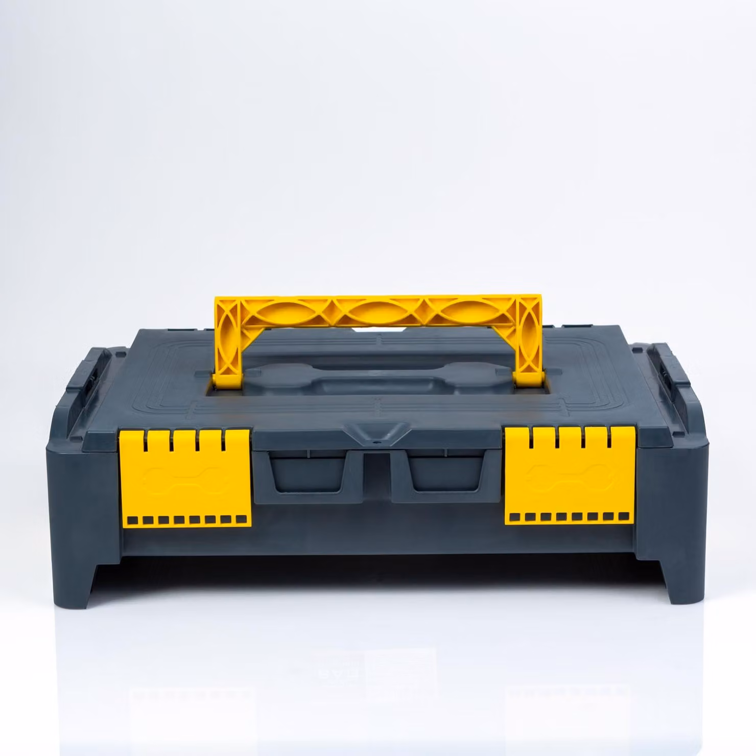 Cassa portautensili "S" ordinabile e impilabile – Cassetta portautensili in plastica collegabile con elevata capacità – con coperchio chiudibile a chiave – Adatta per sistemi impilabili e carrelli – 468 × 338 × 148 mm [10982A]