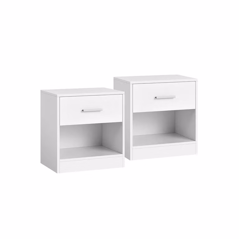 Comodino con Cassetto, Bianco Classico / 2