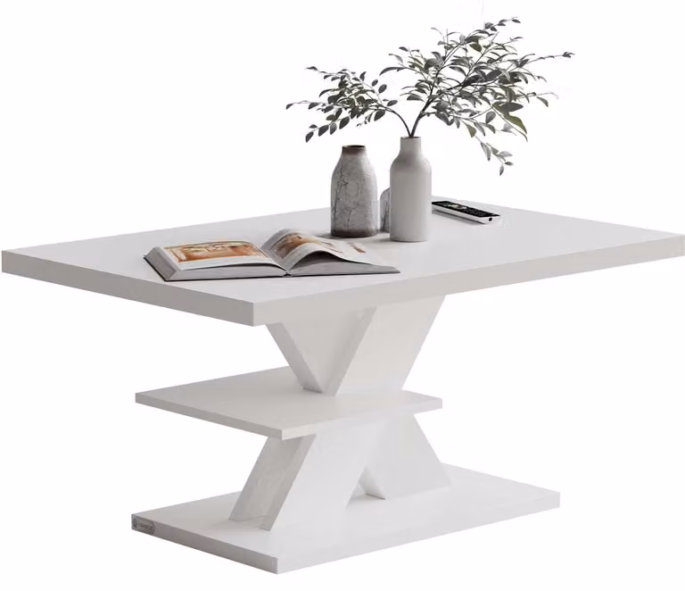 Tavolino da caffè, bianco 90x60x45 cm, spazio extra