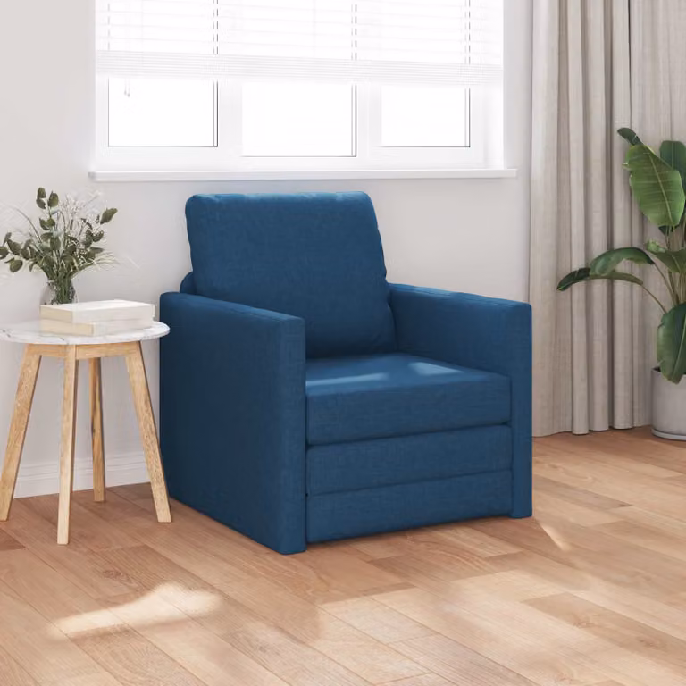 Divano letto moderno vidaXL in tessuto blu L: 74 cm, P: 77 cm, H: 81 cm