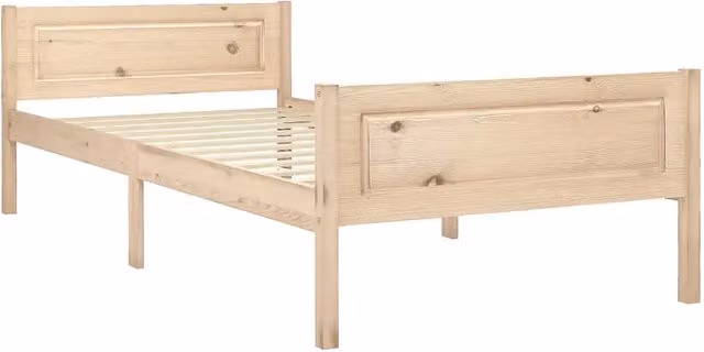Giroletto senza Materasso-Struttura Letto 90x200 cm in Legno Massello di Pino 461861