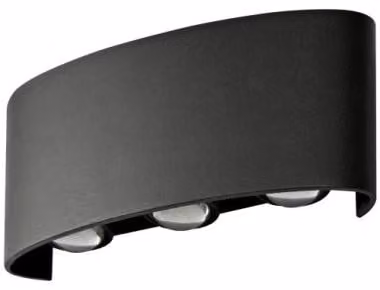Lampada da parete esterna a LED PETRA up&down, 7W, temperatura di colore regolabile, grado di protezione IP54, colore antracite, codice prodotto 2528000301696