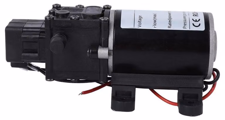 Pompe a membrana 12V/18V, 120W, portata 7 litri/minuto, autoaspiranti, con maniglia