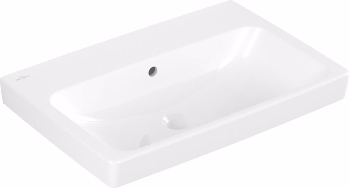 V&B Architectura lavabo 65x44,5 cm, chiuso, con sfioratore, bianco C-plus