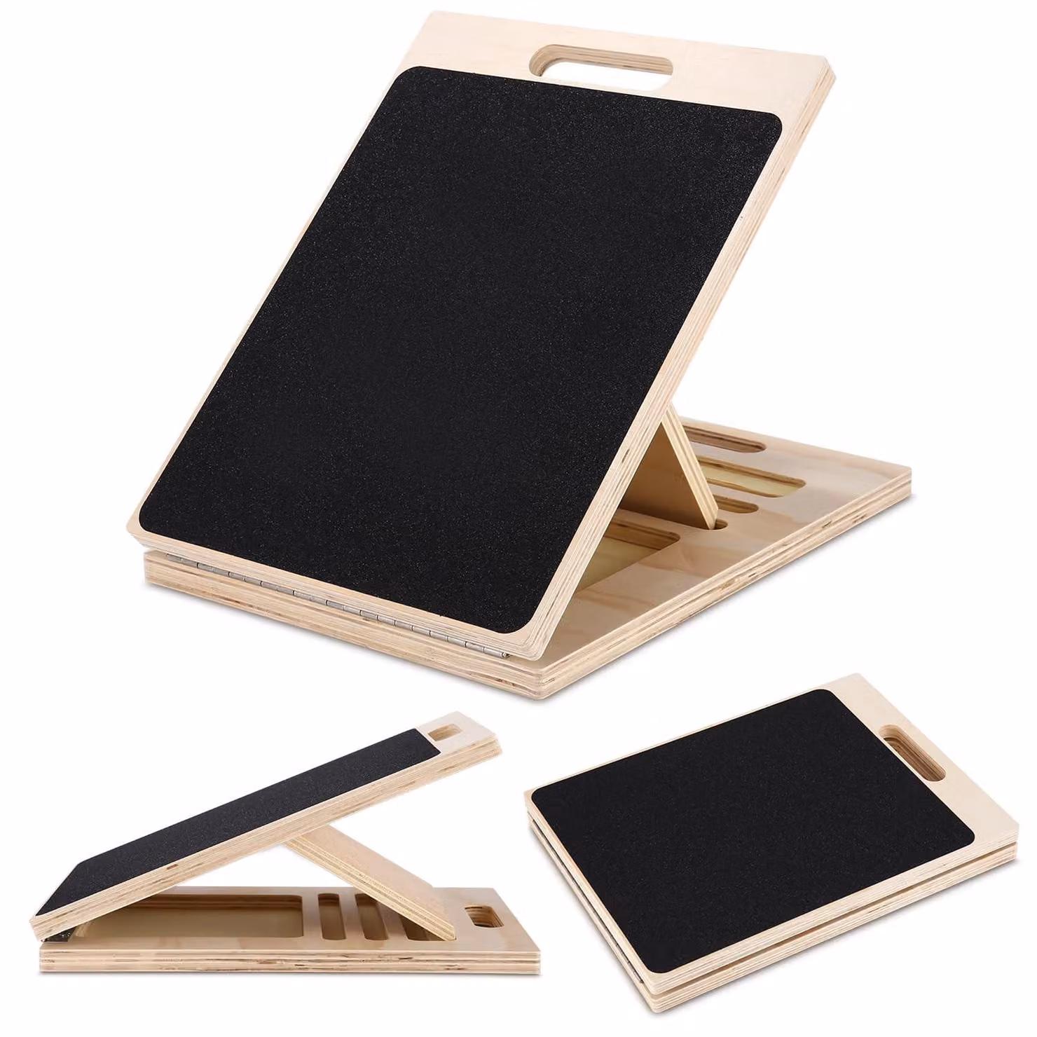 Solidchoice - Tavolino portatile in legno con angolo regolabile