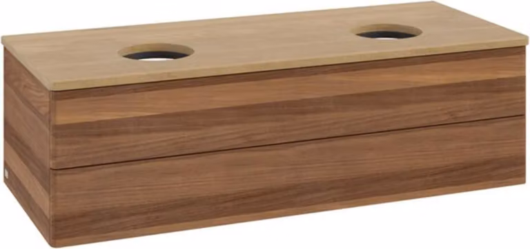 V&B Mobiletto senza struttura frontale, con illuminazione Antao 120x36x50cm, colore WBP hon. Oa, w. wal