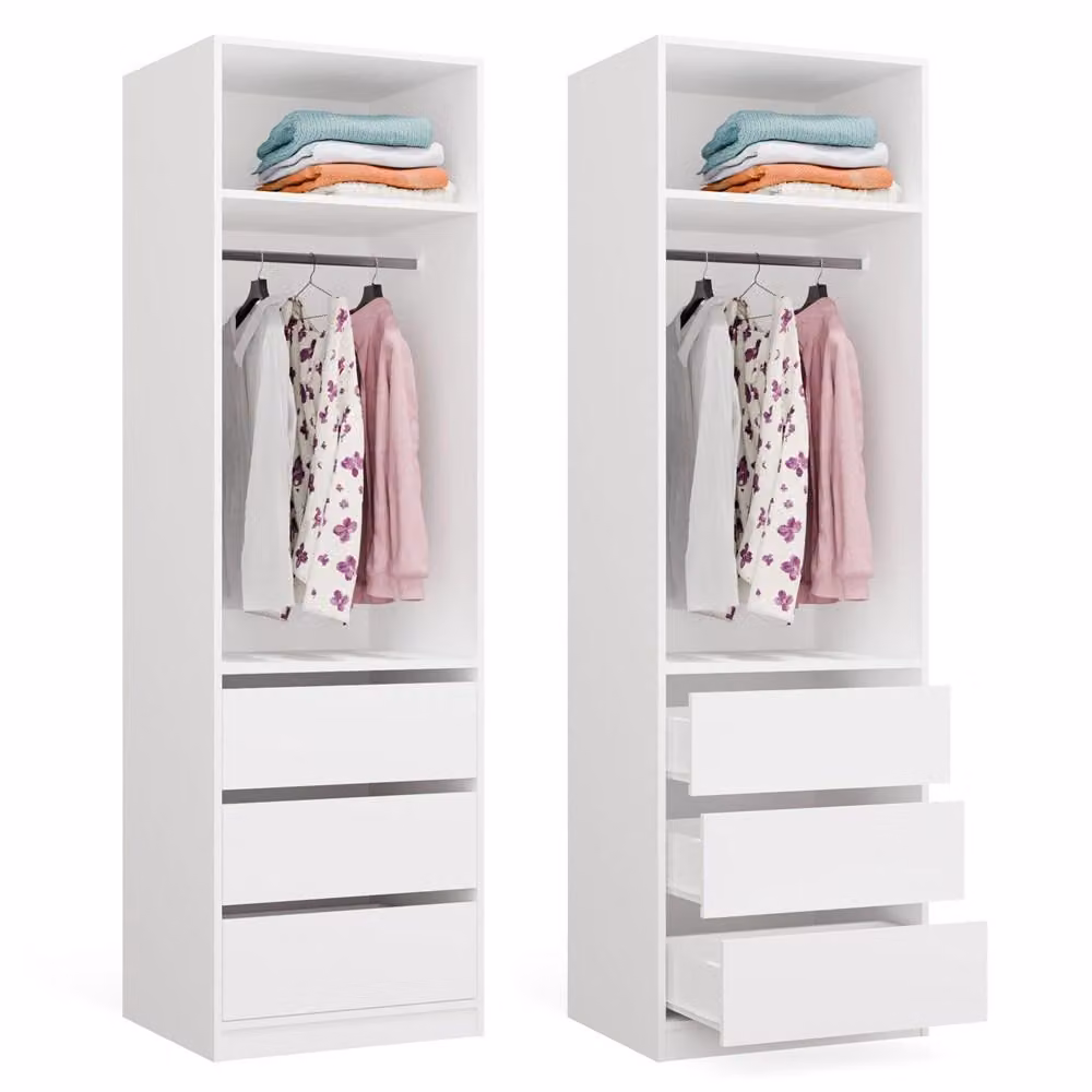raumhirsch Armadio modulare OPENO, dimensioni 60x50 cm, con cassetti e appendiabiti