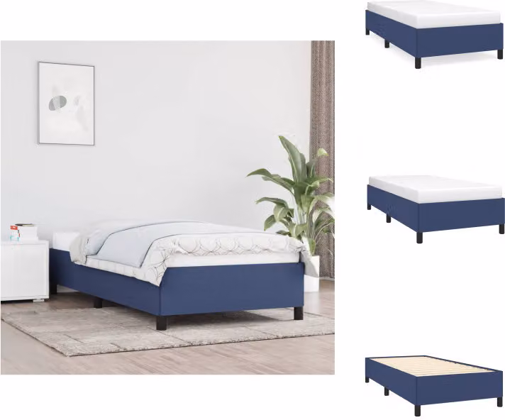 vidaXL Struttura letto blu 80x200 cm in tessuto - Letti e strutture letto