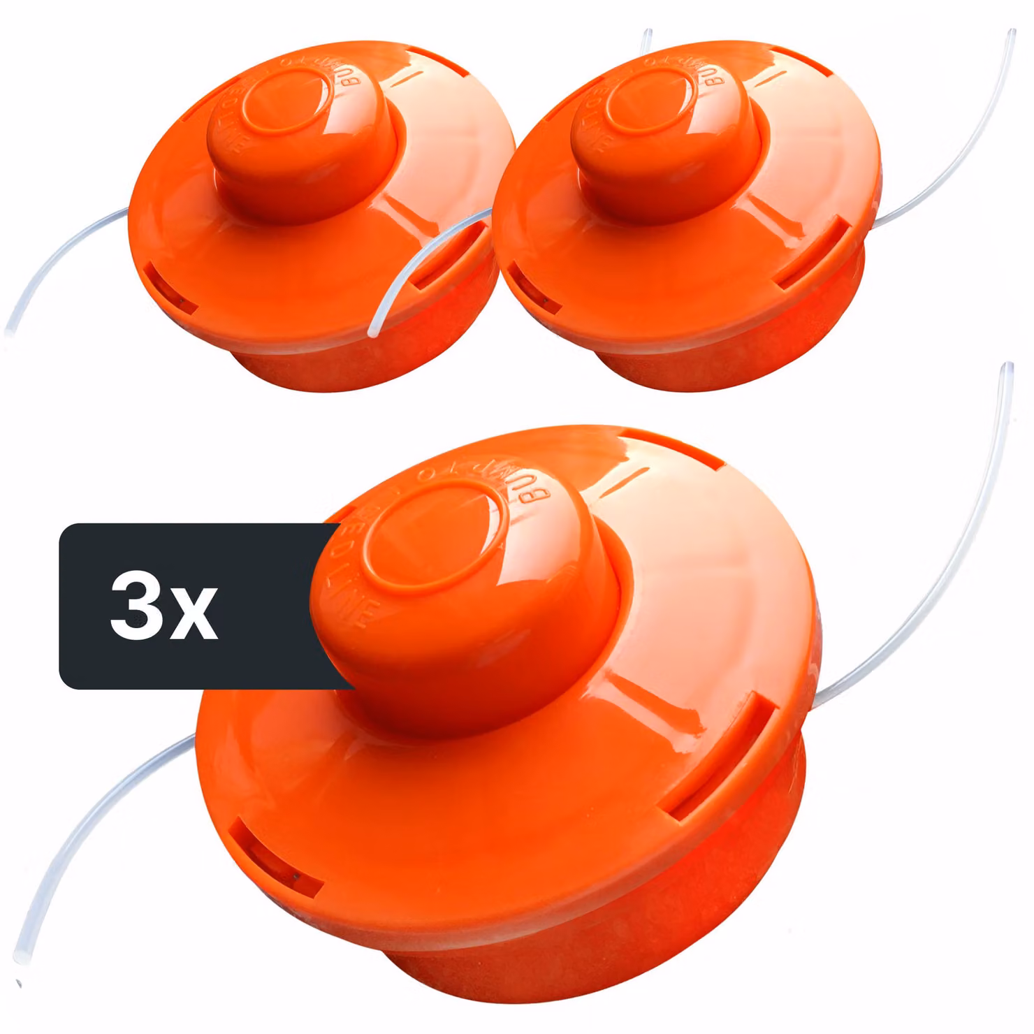 NEMAXX® FS1 Tap & Go Testina a filo semiautomatica doppio filo per decespugliatore M10x1,25 sinistra 2mm Ø380mm Arancione 3pz