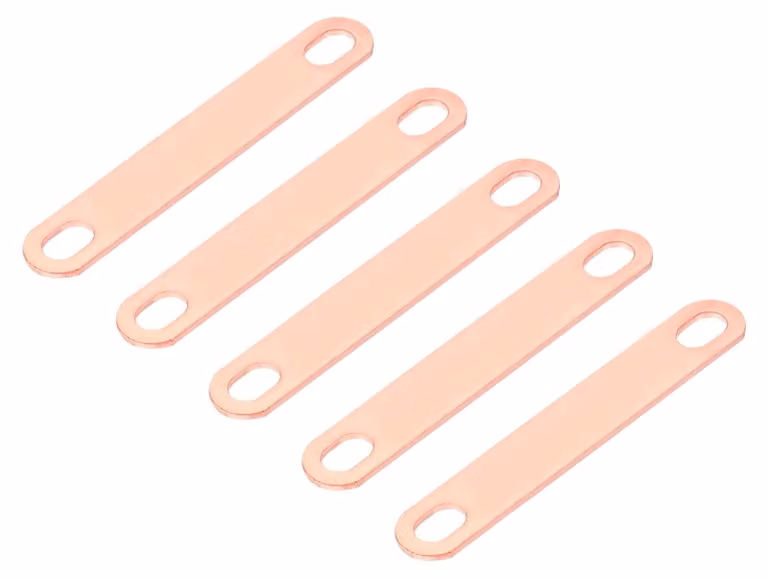 Connettori per rotaie di collegamento, 5 pezzi, distanza centrale di 55 mm, in rame, colore rosso
