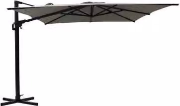 Ombrellone da Giardino Decentrato Noah GIORDANOSHOP in Alluminio Grigio e Nero 3x3 m