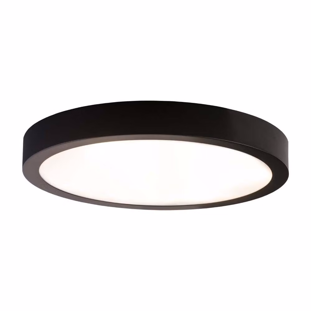 Plafoniera LED rotonda NOMI bianco e nero 15,8 W, bianco caldo 2017 lm, alluminio, dimensioni: 5,5 x 42 x 42 cm, IP20, Shilo