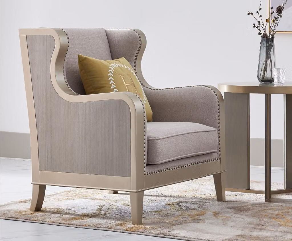 Textil Sessel 1 Sitzer Sofa Polster Sofas Design Luxus Klassische Modern Lehn