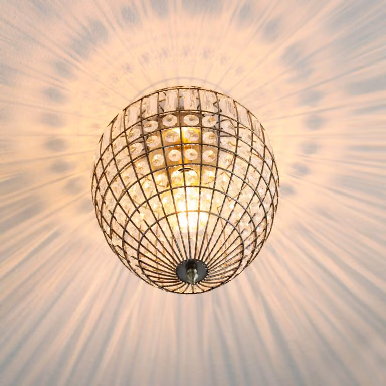 By Rydéns Plafoniera soffitto Amadeus, dimmerabile, Alluminio / Grigio / Zincato, Soggiorno / Sala da pranzo, Metallo, Antico, Plafoniera