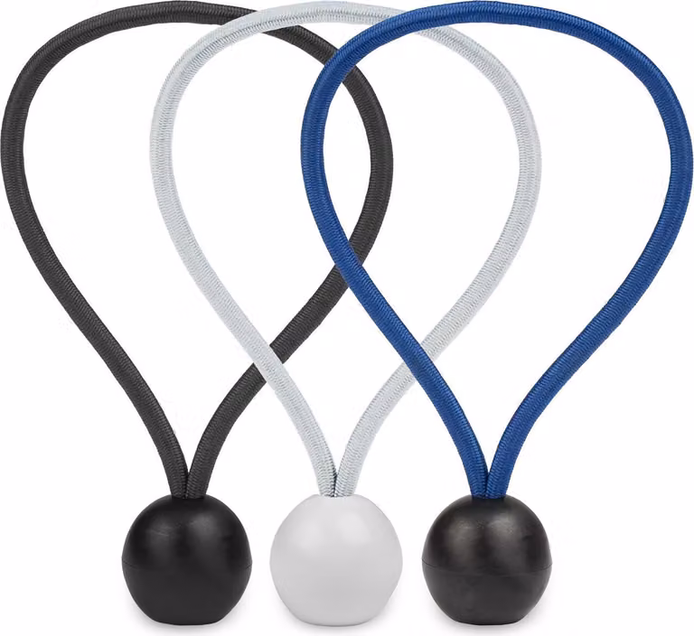 Gomme di tensionamento con sfera set di 20 nero 18 cm
