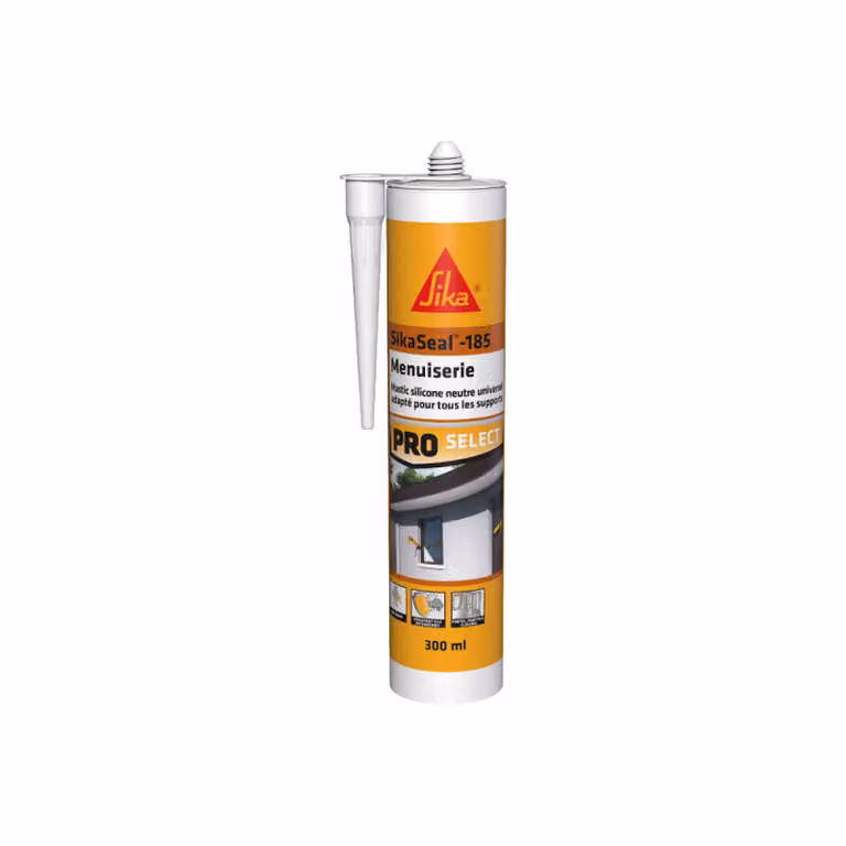 Mastice siliconico SIKA Sikaseal-185 per falegnameria - Bianco PVC - 300 ml
