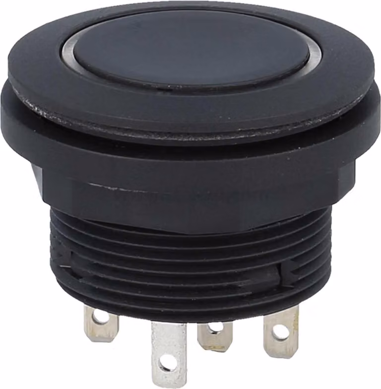 Georg Schlegel Pulsante con illuminazione ad anello tattile, illuminabile 1W, rotondo, connettore piatto SHORTRON 2,8 mm x 0,8 mm - 1