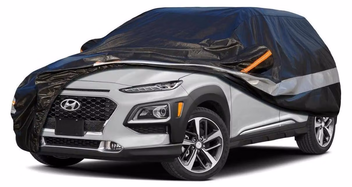 Copertura per auto, 10 strati, impermeabile e traspirante, per Hyundai/Genesis Kona (2017-2023), colore nero