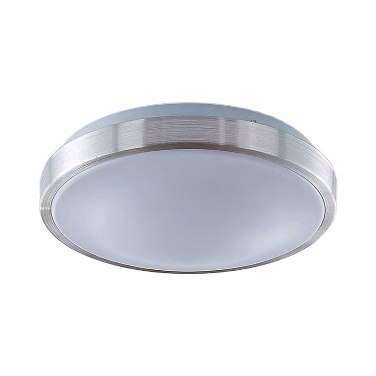 Lindby Lampada da soffitto LED Emelie, Ø 30 cm, colore alluminio, metallo