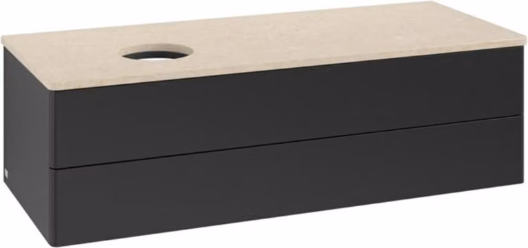 Mobiletto V&B senza struttura frontale, con illuminazione Antao 120x36x50cm, WBP colore botti., blu m Lac