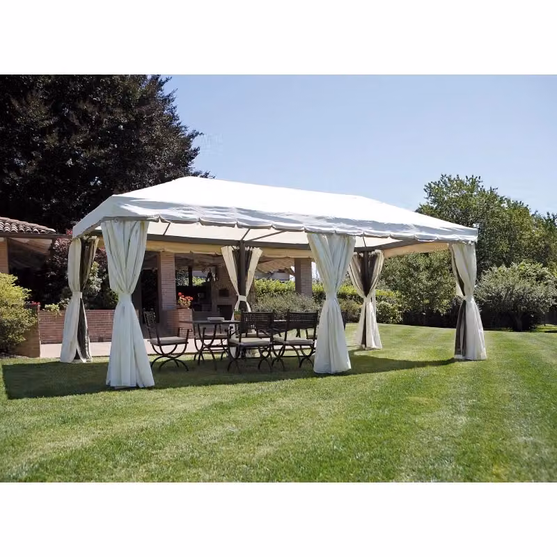 Gazebo rettangolare MOIA di MOIA SPA in alluminio con tende laterali L: 600 cm, P: 300 cm, H: 300 cm – 2
