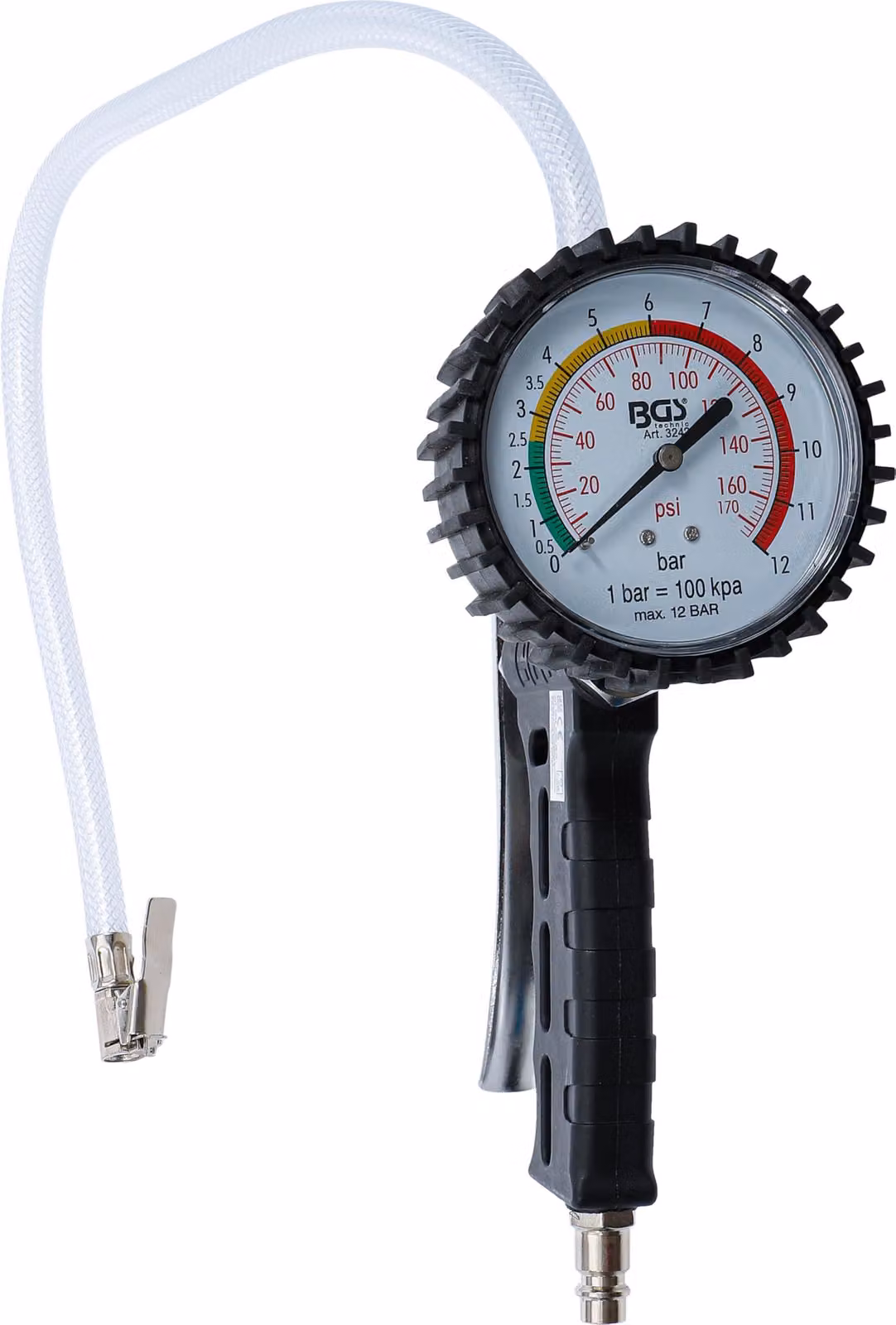 BGS 3242 Pistola di gonfiaggio pneumatici ad aria compressa, 0 - 12 bar