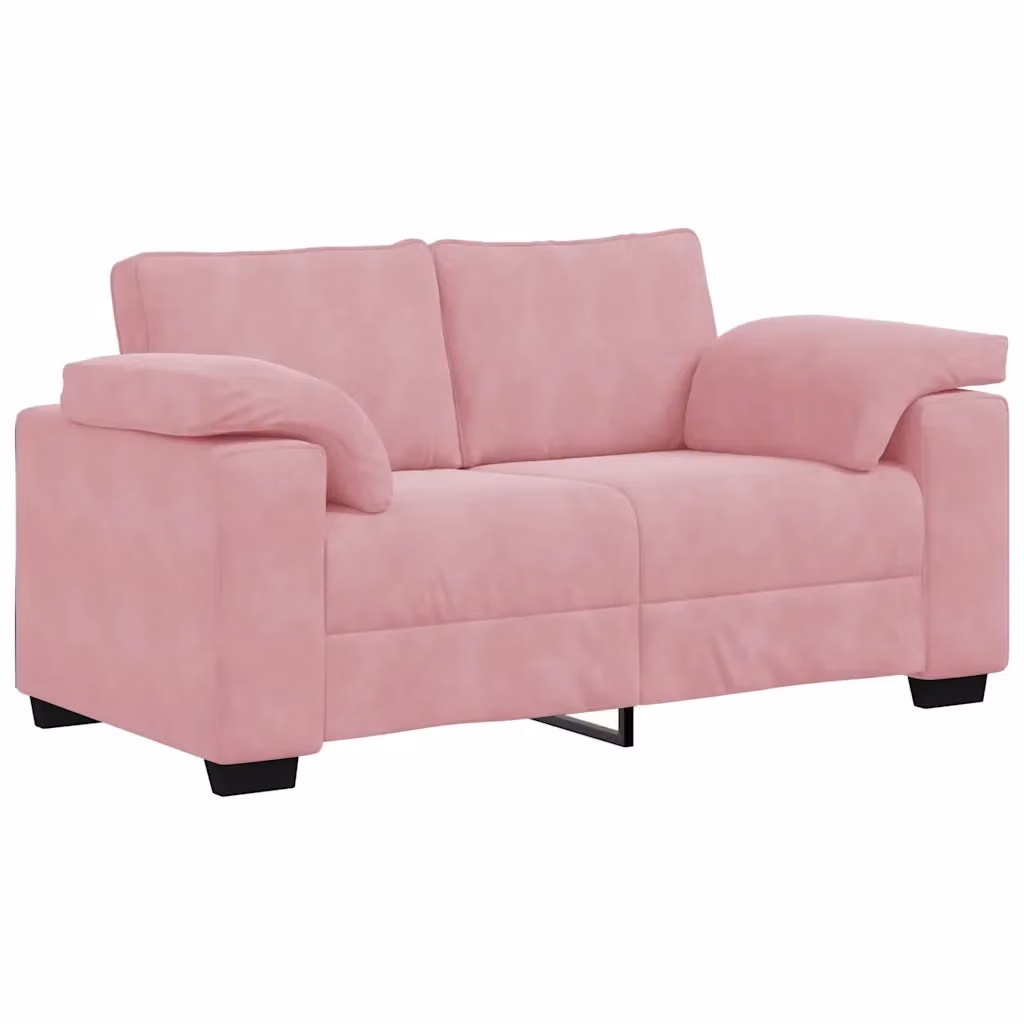 Divanetto moderno vidaXL in velluto rosa L: 160 cm, P: 77 cm, H: 82 cm – 2