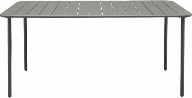 Tavolo da giardino in metallo 6-8 posti, 160cm, verde kaki