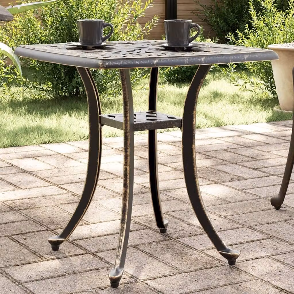 Maison Exclusive - Tavolo da giardino Bronzen, 53x53x53 cm, in alluminio pressofuso
