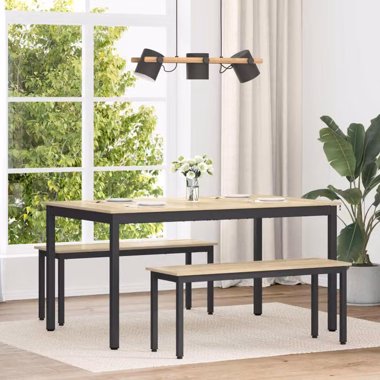 vidaXL Tavoli da pranzo 150 x 90 x 75 cm Legno ingegnerizzato