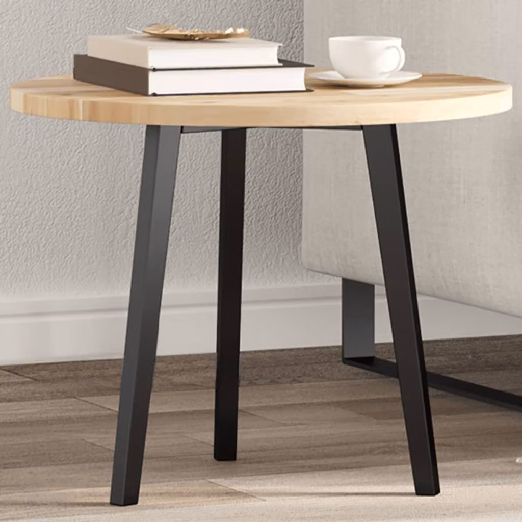 Piano Tavolo Rotondo in Legno di Acacia Marrone vidaXL Ø50 x 2 cm