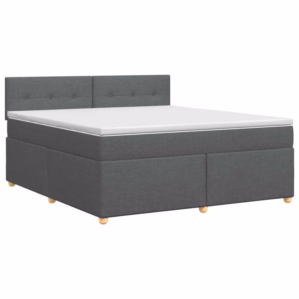 Letto box spring con materasso ibrido vidaXL Grigio Scuro L/P: 140 x 200 cm – 2
