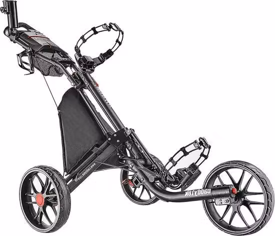 Carrello da Golf a 3 Ruote - Leggero - Pieghevole - Grigio Scuro