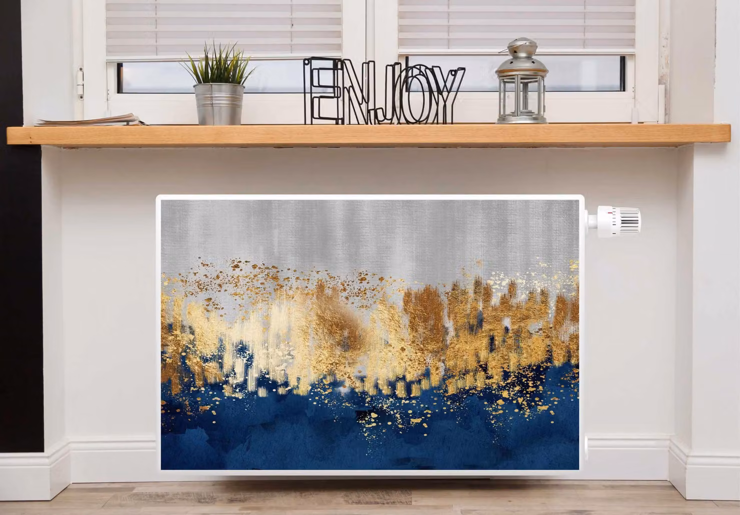 Tappetino per radiatore Rivestimenti per radiatori Pannello decorativo oro 60x100