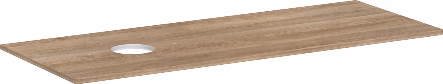 hansgrohe Xelu Q Console avec découpe ronde à gauche, 1360x550, pour vasque à poser, sans trou pour robinet, 54116230, 54116230