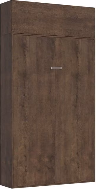 Letto a scomparsa salvaspazio Kentaro GIORDANOSHOP, 1 Piazza e Mezzo, Marrone, H 250 cm