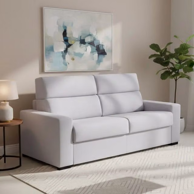 Quindici Divano Letto 3 Posti DMORA Grigio Made in Italy con Rivestimento Sfoderabile L: 220 cm, P: 95 cm