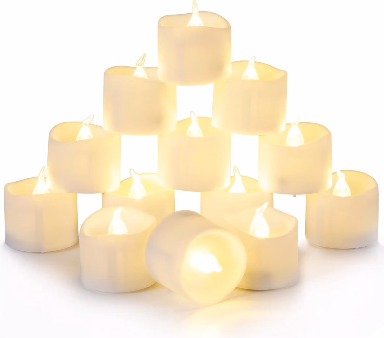 Luci da tè LED senza fiamma in confezione da 24 pezzi - sicurezza e atmosfera per ogni occasione