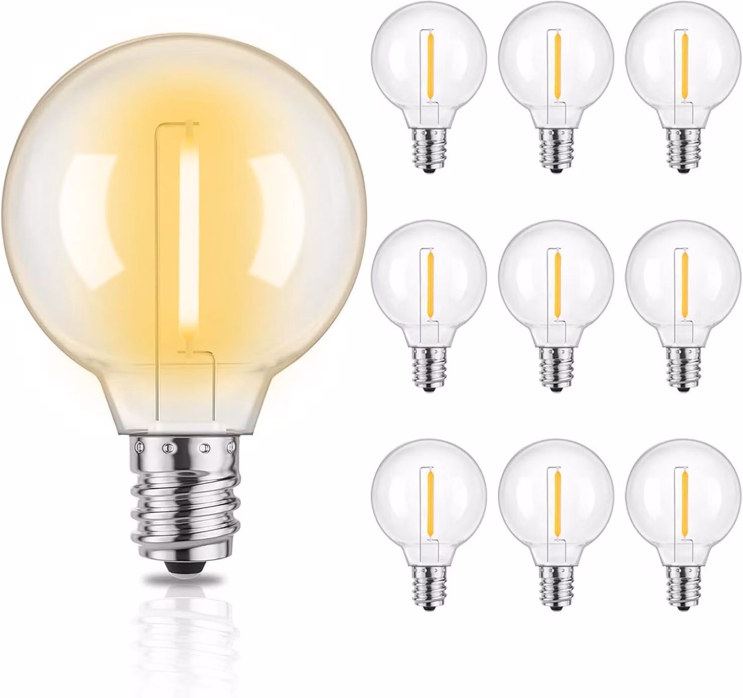 Catena luminosa a LED, 15 metri, luce bianco caldo, 15 lampadine, per uso esterno