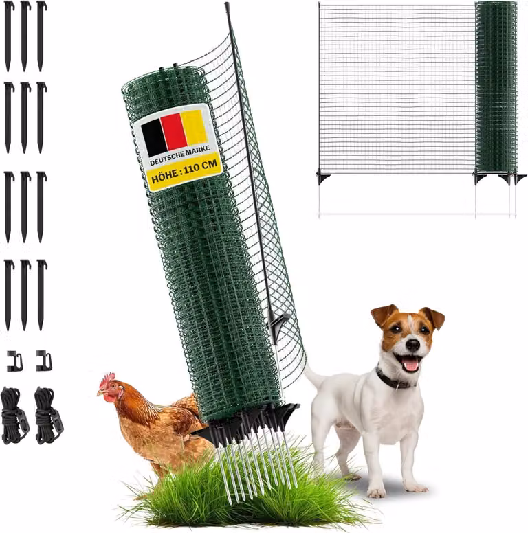 Recinzione mobile FIX, 15 metri, per giardino e campeggio
