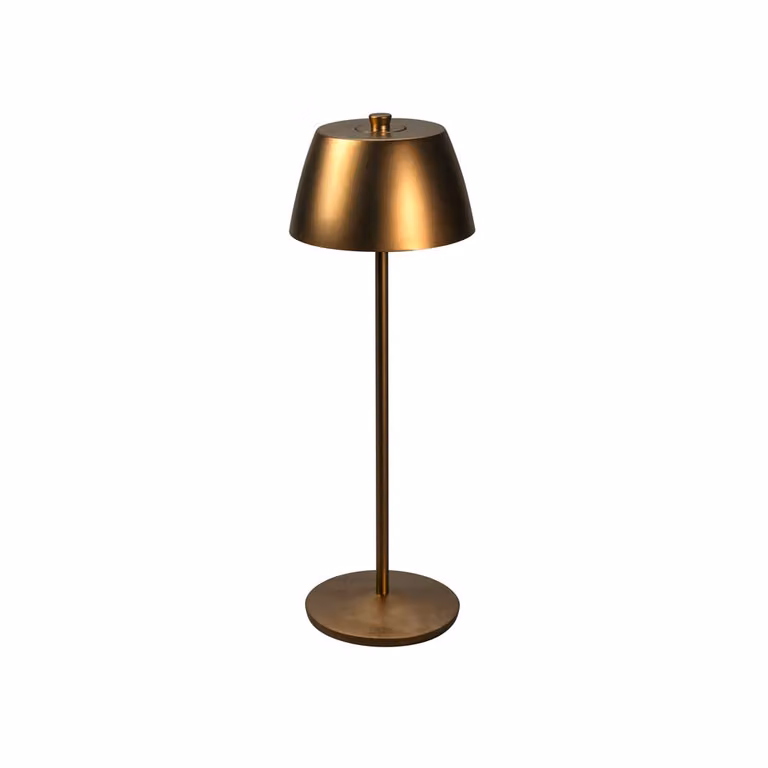 Konstsmide 7840-901 Éze Lampada da tavolo USB | color rame opaco | Per interni | Senza fili | 2200K–3000K | 9–20 ore di autonomia della batteria | 11 x 11 x 32 cm