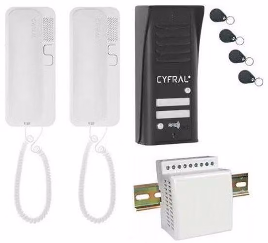 Cyfral Cosmo Citofono A 2 Ante Nero