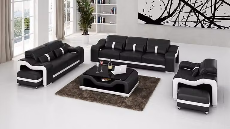 Sofagarnitur 311 Sitzer Set Design Sofas Polster Couchen Relax Leder Garnituren