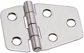 Set di 24 cerniere a biscotto asimmetriche Aldeghi in acciaio inox color argento per uso nautico