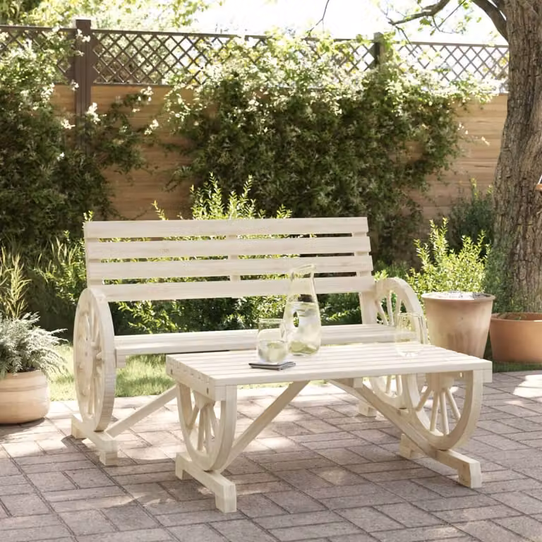 Maison Exclusive - Set da esterno per relax, composto da 2 pezzi, in legno massello di abete