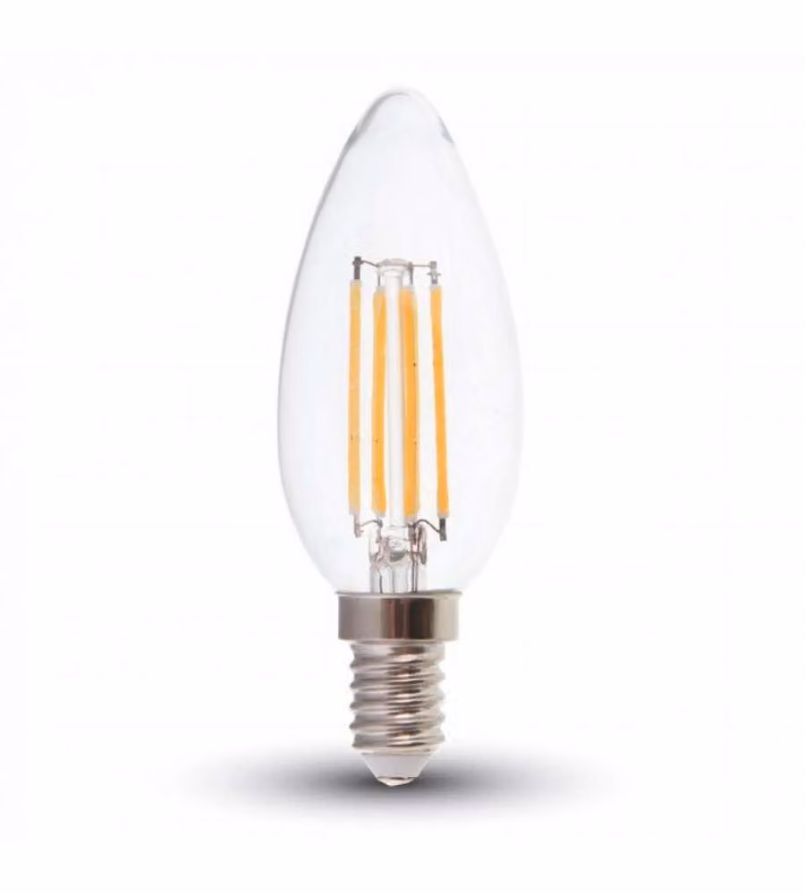 Lampadina LED E14 6W Candela Filamento 4000K